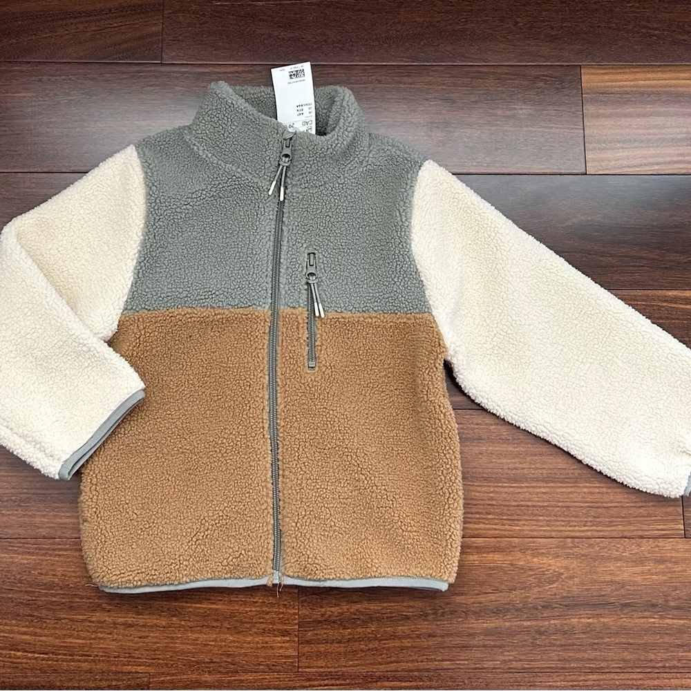 BNWT H&M Colourblock Sherpa Jacket
